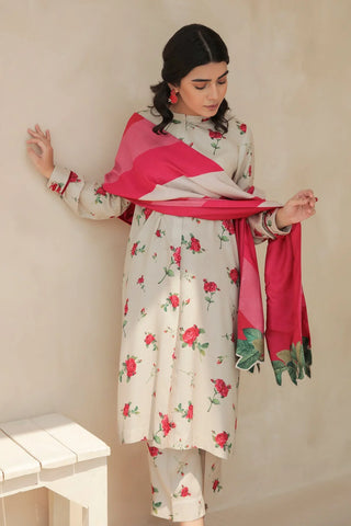 Shahanah 3PC Karandi Printed Suit-805