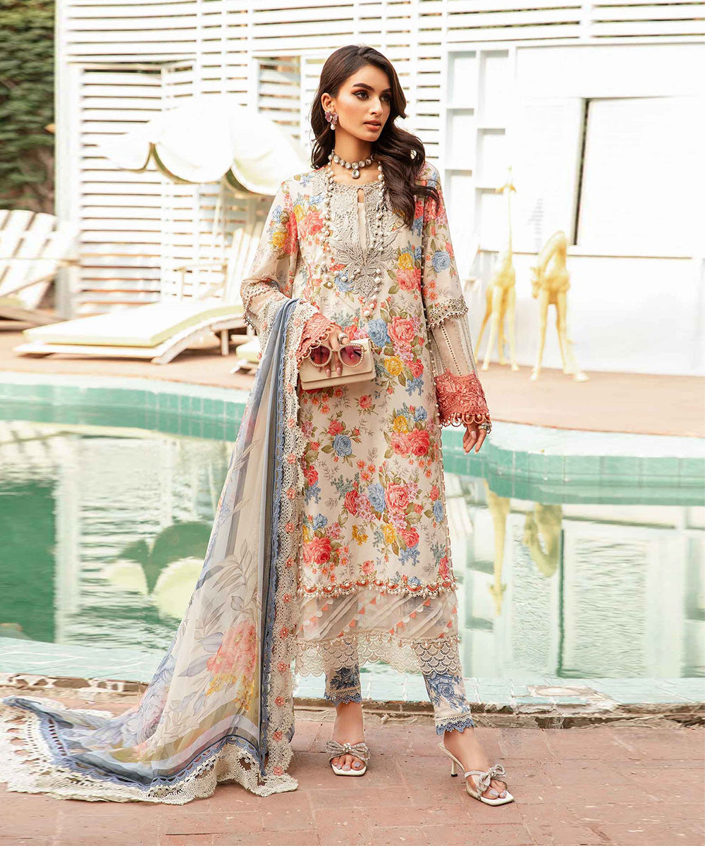 MARIA B KHADDAR 3PC WITH KHADDAR PRINTED SHIRT & TROUSER-913