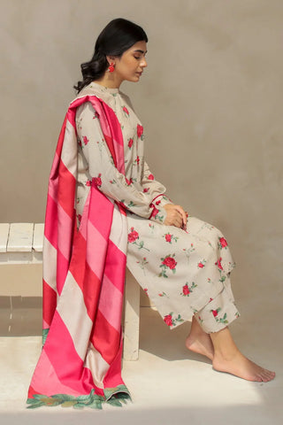 Shahanah 3PC Karandi Printed Suit-805