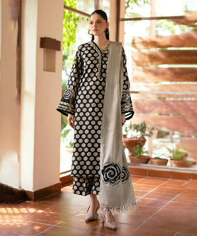 Shahanah 3PC Karandi Printed Suit-827