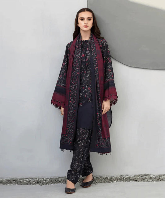 Shahanah 3PC Karandi Printed Suit-812