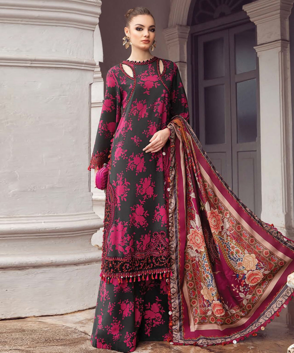 MARIA B 3PC Lawn Printed Shirt With Printed Dupatta And Trouser-779