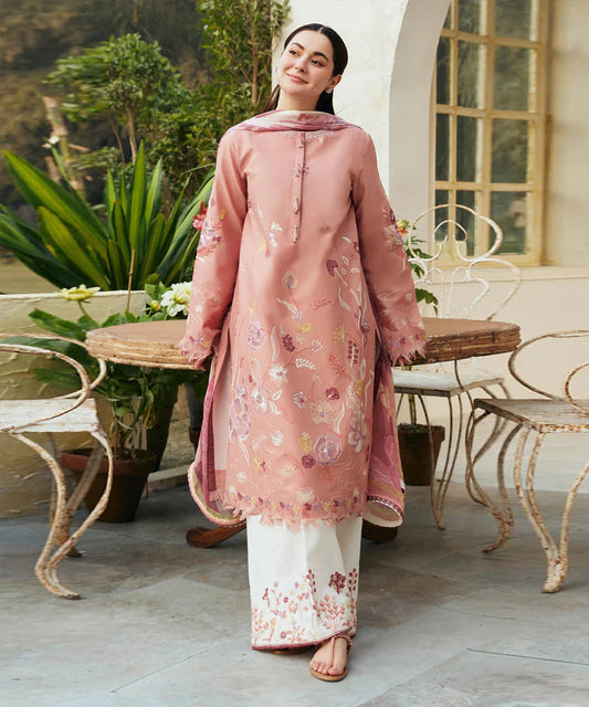 ZARA SHAHJAHAN 3PC Lawn Embroidered Shirt With Printed Dupatta-387