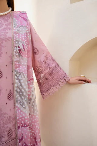 JAZMIN 3PC Chekankari Lawn Embroidered With Printed Dupatta-480