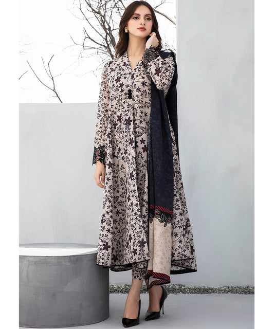 Shahanah 3PC Karandi Printed Suit -802