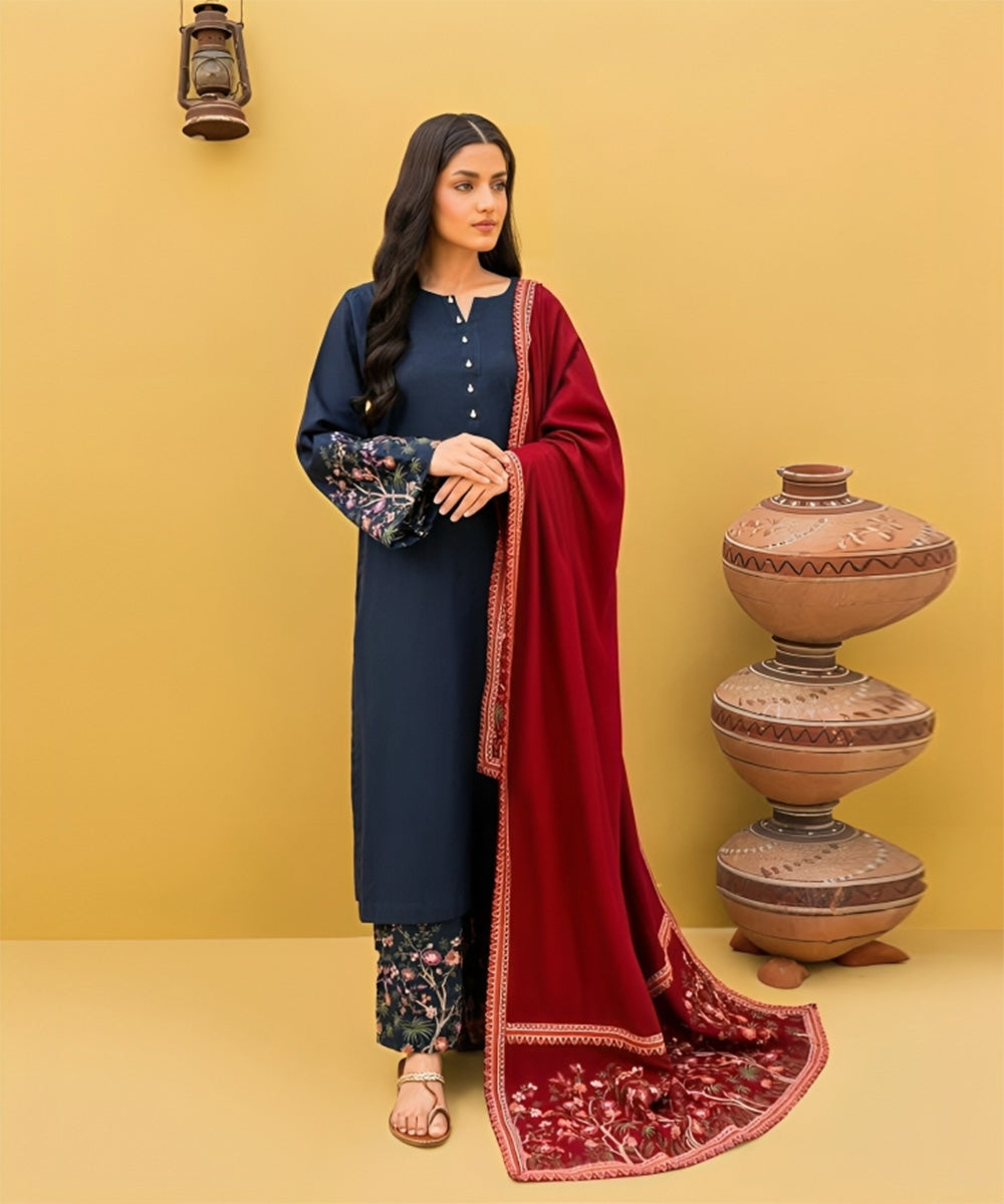 Dhanak 3PC Embroidered-642