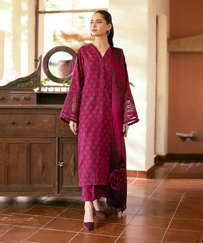 Shahanah 3PC Karandi Printed Suit-829