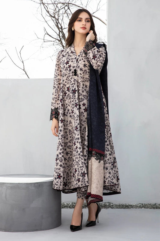 Shahanah 3PC Karandi Printed Suit -802