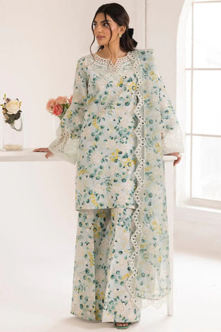 SHAHANAH KHADDAR 3PC - PRINTED SHIRT & TROUSER-915