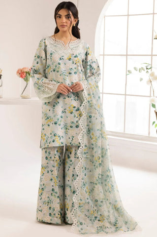 SHAHANAH KHADDAR 3PC - PRINTED SHIRT & TROUSER-915