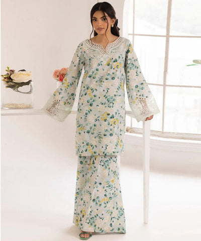 SHAHANAH KHADDAR 3PC - PRINTED SHIRT & TROUSER-915