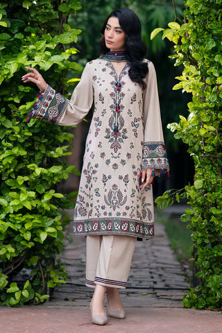 JAZMIN 3PC Khaddar Embroidered Shirt With Printed Dupatta-210