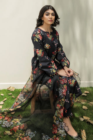 SHAHANAH KHADDAR 3PC - PRINTED SHIRT & TROUSER-903