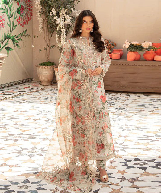 MARIA B KHADDAR 3PC WITH KHADDAR PRINTED SHIRT & TROUSER-911