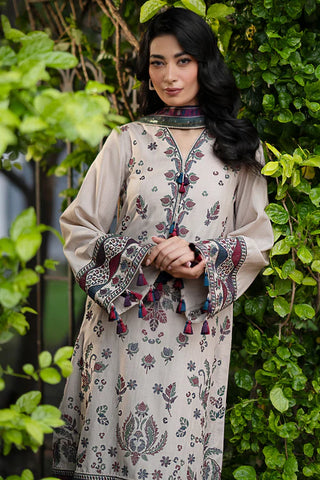 JAZMIN 3PC Khaddar Embroidered Shirt With Printed Dupatta-210