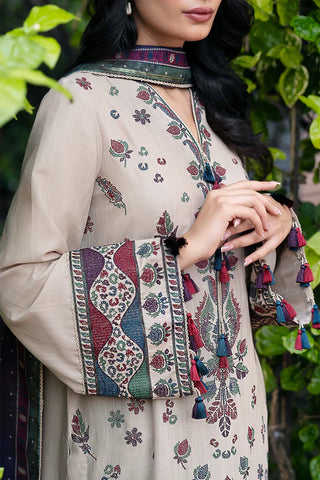 JAZMIN 3PC Khaddar Embroidered Shirt With Printed Dupatta-210