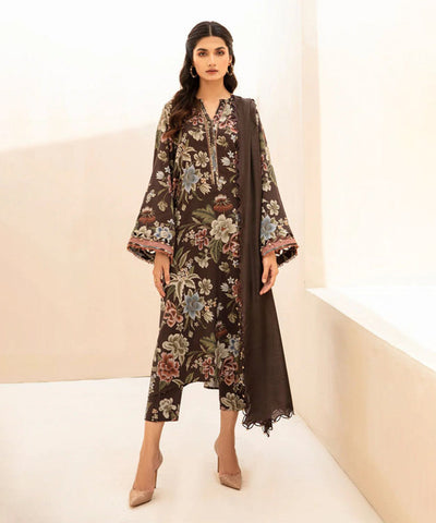 Shahanah 3PC Karandi Printed Suit-833