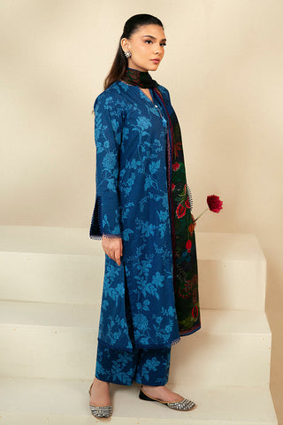 SHAHANAH KHADDAR 3PC - PRINTED SHIRT & TROUSER-909