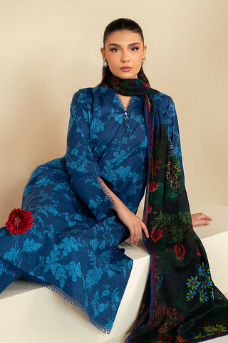 SHAHANAH KHADDAR 3PC - PRINTED SHIRT & TROUSER-909