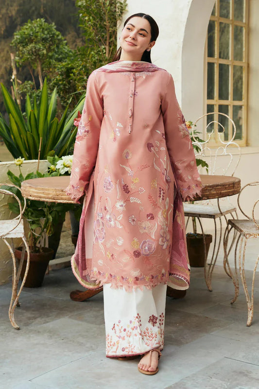 ZARA SHAHJAHAN 3PC Lawn Embroidered Shirt With Printed Dupatta-387