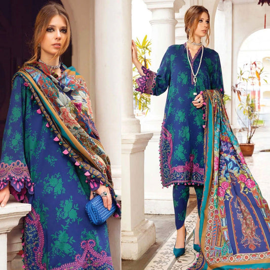 MARIA B 3PC Lawn Printed Shirt With Printed Dupatta And Trouser-780