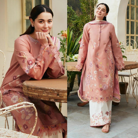 ZARA SHAHJAHAN 3PC Lawn Embroidered Shirt With Printed Dupatta-387