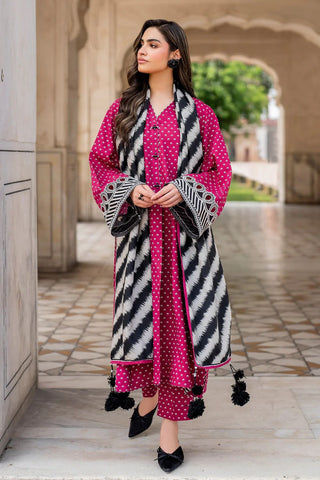 Shahanah 3PC Karandi Printed Suit-834