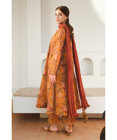 SHAHANAH KHADDAR 3PC - PRINTED SHIRT & TROUSER-908