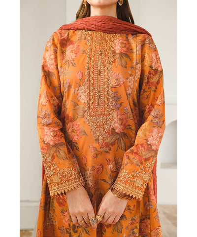 SHAHANAH KHADDAR 3PC - PRINTED SHIRT & TROUSER-908