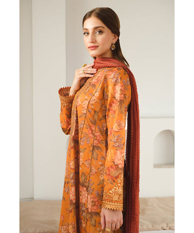 SHAHANAH KHADDAR 3PC - PRINTED SHIRT & TROUSER-908